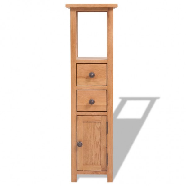 Mueble de esquina de madera de roble maciza 26x26x94 cm M 2