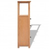 Mueble de esquina de madera de roble maciza 26x26x94 cm 3