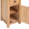 Mueble de esquina de madera de roble maciza 26x26x94 cm 5