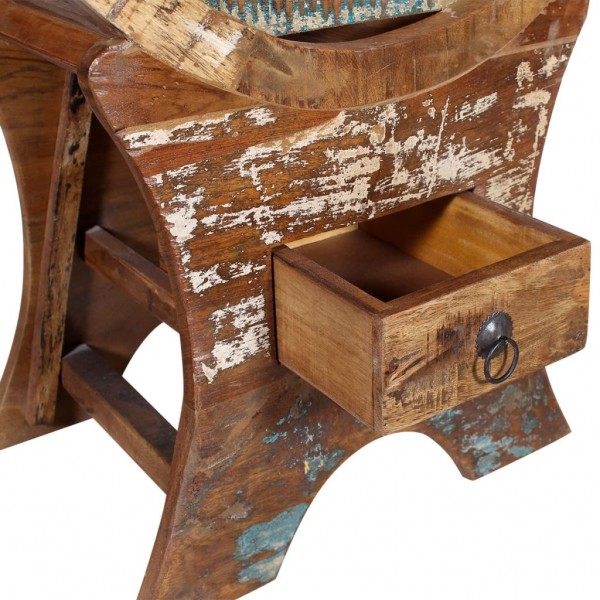 Botellero para 10 botellas de madera maciza reciclada M 5