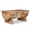 Mesa de centro de madera de mango maciza 88x50x40 cm 1