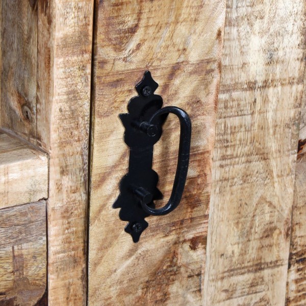 Móvel de TV 110x30x50 cm madeira de mangueira áspera M 3