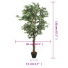 Árbol ficus artificial 630 hojas verde 120 cm 5