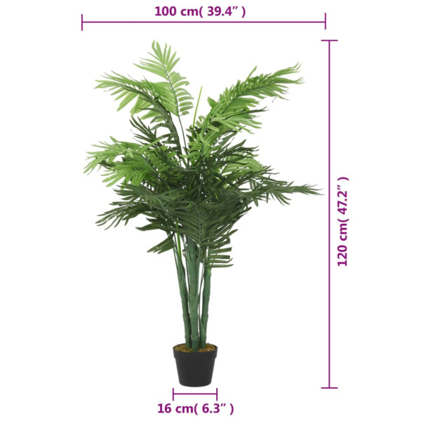 Palmeira artificial 28 folhas 120 cm verde M 5