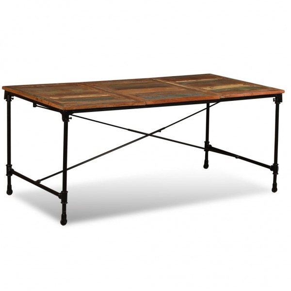 Mesa de comedor de madera maciza reciclada 180 cm D