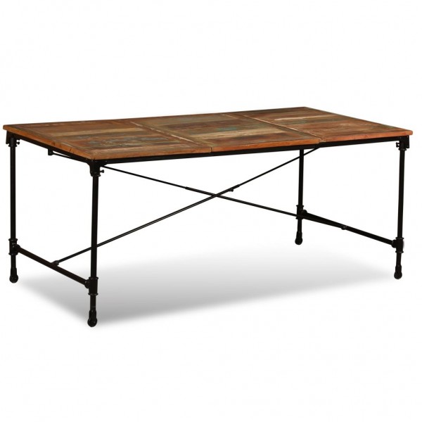 Mesa de comedor de madera maciza reciclada 180 cm M 3