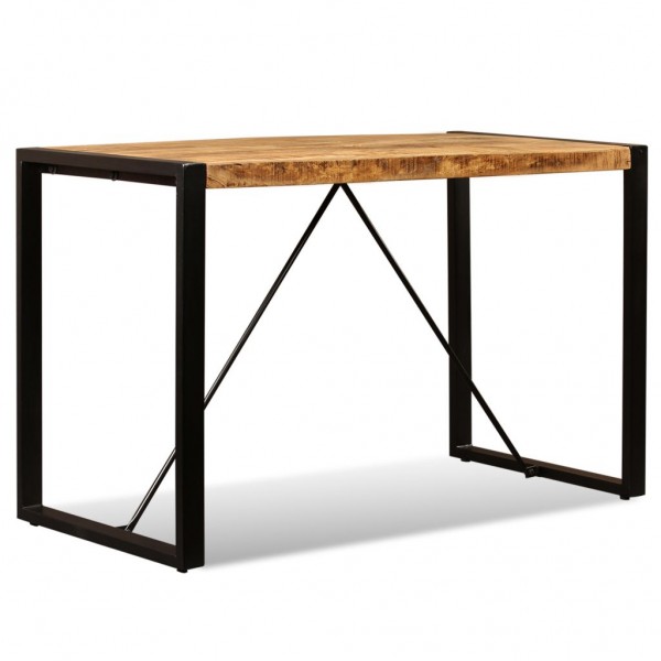 Mesa de comedor de madera maciza de mango rugosa 120 cm M 3