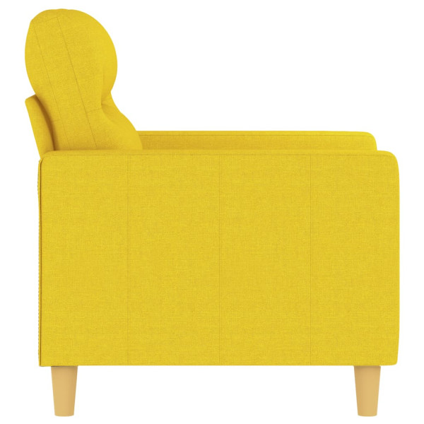 Sillón de tela amarillo claro 60 cm M 4
