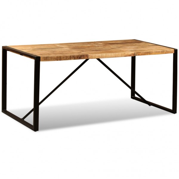 Mesa de comedor de madera maciza de mango rugosa 180 cm M 2
