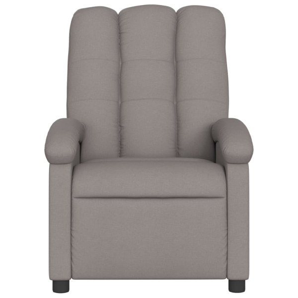 Sillón de masaje reclinable de tela gris taupé M 4