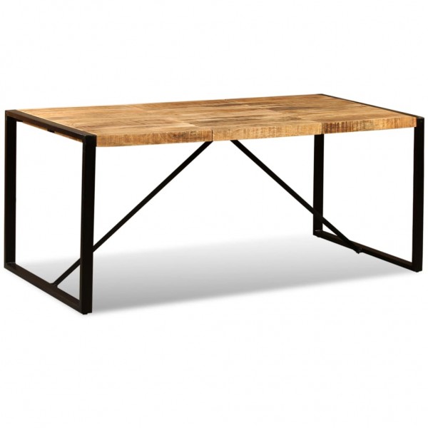 Mesa de jantar madeira de mangueira maciça áspera 180 cm M 5