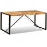 Mesa de comedor de madera maciza de mango rugosa 180 cm 5