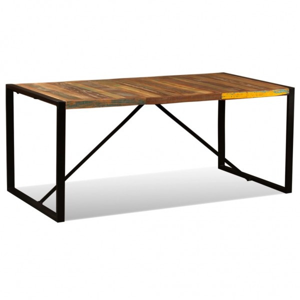 Mesa de comedor de madera maciza reciclada 180 cm M 4