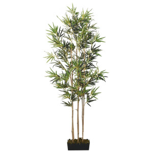 Árbol de bambú artificial con 552 hojas verde 120 cm H
