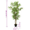 Árbol de bambú artificial con 1288 hojas verde 180 cm 4