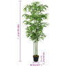 Árbol de bambú artificial con 384 hojas verde 120 cm 4