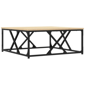 Mesa de centro madera de ingeniería roble Sonoma 70x70x30 cm H