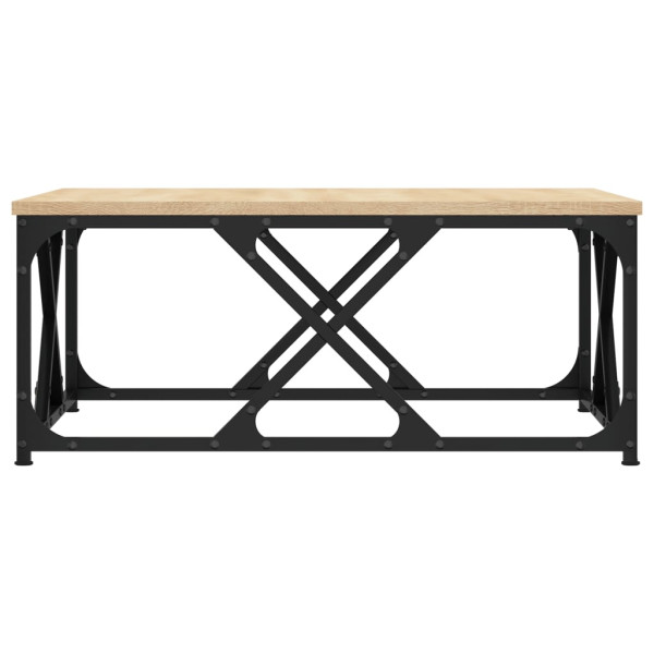 Mesa de centro madeira de engenharia de carvalho Sonoma 70x70x30 cm M 4