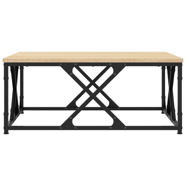 Mesa de centro madera de ingeniería roble Sonoma 70x70x30 cm M 5
