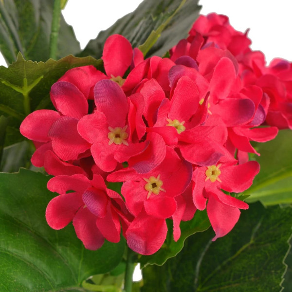 Planta artificial hortensia con macetero 60 cm roja M 2