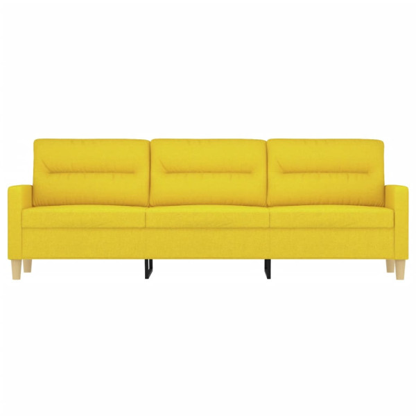 Sofá de 3 lugares 180 cm tecido amarelo-claro M 3