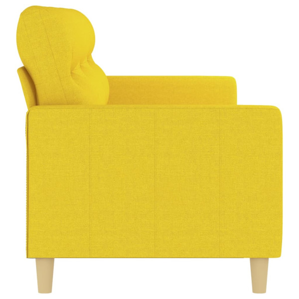 Sofá de 3 lugares 180 cm tecido amarelo-claro M 4