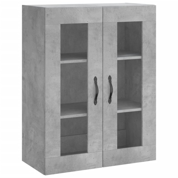 Aparador alto madera contrachapada gris hormigón 69.5x34x180 cm M 5