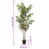 Árbol de bambú artificial con 1380 hojas verde 200 cm 4