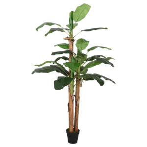 Árbol de plátano artificial 19 hojas verde 180 cm H