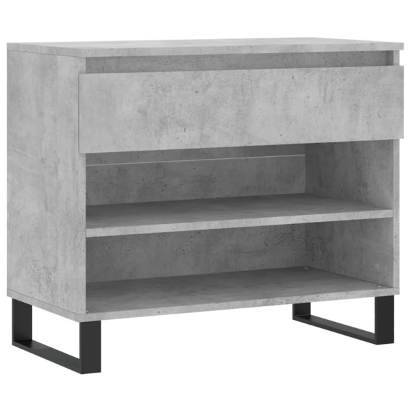 Mueble zapatero madera contrachapada gris hormigón 70x36x60 cm M 2