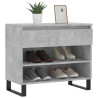 Mueble zapatero madera contrachapada gris hormigón 70x36x60 cm 3