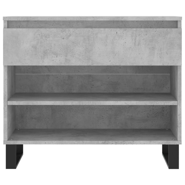 Mueble zapatero madera contrachapada gris hormigón 70x36x60 cm M 5
