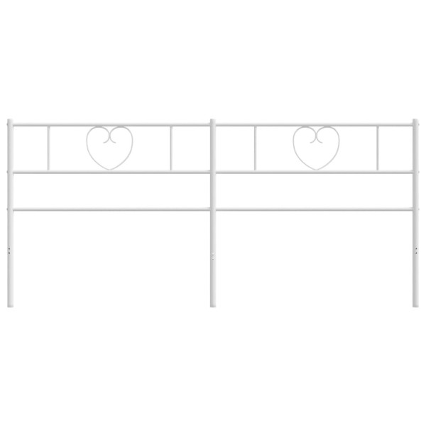 Cabecero de metal blanco 200 cm M 5