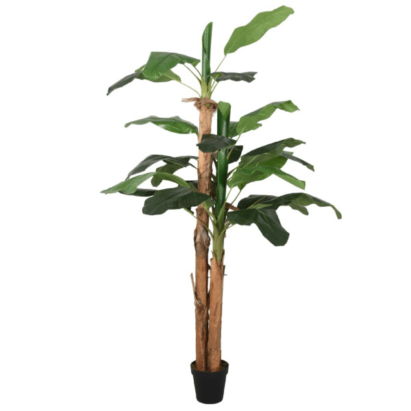 Árbol de plátano artificial 18 hojas verde 150 cm D