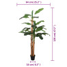 Árbol de plátano artificial 18 hojas verde 150 cm 5