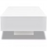 Mesa de centro rectangular de fibra de vidrio blanco brillante 4