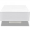 Mesa de centro rectangular blanco con brillo 3