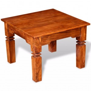 Mesa de centro de madera maciza 60x60x45 cm H