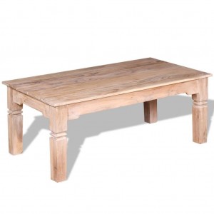 Mesa de centro de madera de acacia 110x60x45 cm H