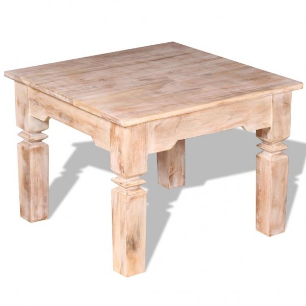 Mesa de centro de madera de acacia 60x60x45 cm D