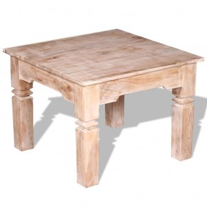 Mesa de centro de madera de acacia 60x60x45 cm H