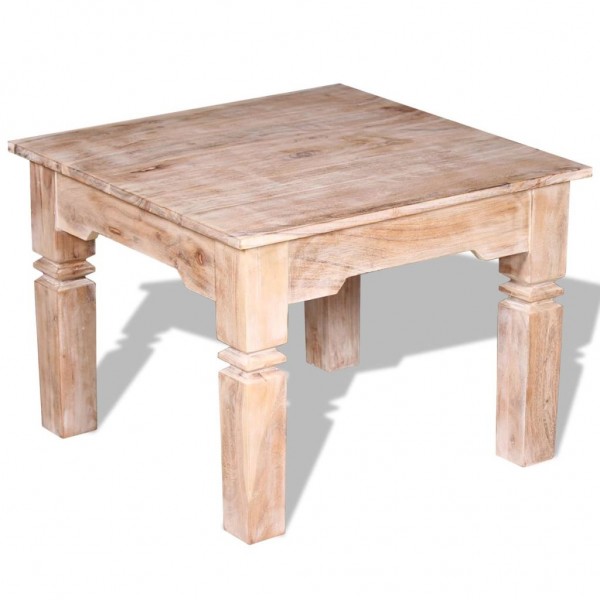 Mesa de centro de madera de acacia 60x60x45 cm M 2