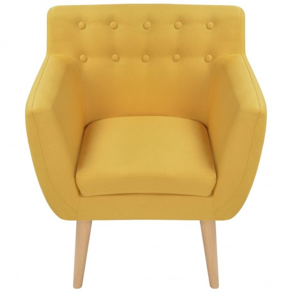 Sillón de tela amarillo M 3