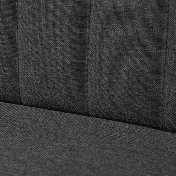 Sofá de tela gris oscuro 117x55.5x77 cm M 4