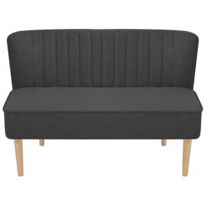 Sofá de tela gris oscuro 117x55.5x77 cm H