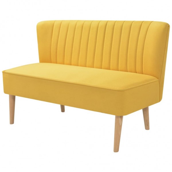 Sofá de tela amarillo 117x55.5x77 cm D