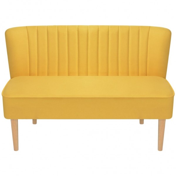 Sofá de tela amarillo 117x55.5x77 cm M 3