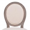 Sillas de comedor 4 unidades tela color crema 5