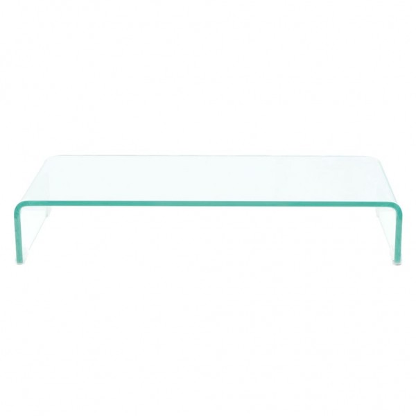 Suporte de TV/monitores em vidro transparente 80x30x13 cm M 2