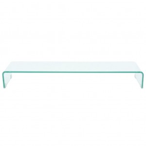 Soporte para TV/Elevador monitor cristal claro 100x30x13 cm H